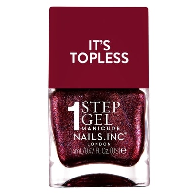 Nails.Inc Nails Inc It's Topless Scarlett Burgundy Shimmer 1 ea, $13.99/1ea