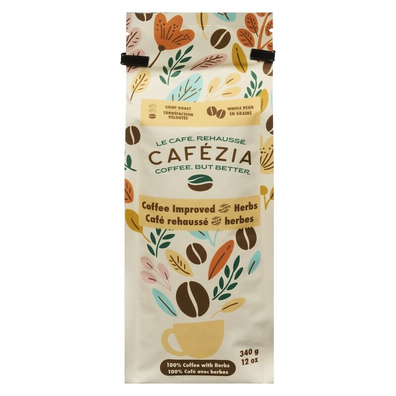 Cafezia 100% Coffee With Herbs Light Roast Whole Bean - 340 g