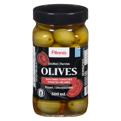 Pilaros Stuffed Olives Sun Dried Tomatoes 500 ml, $1.36/100ml