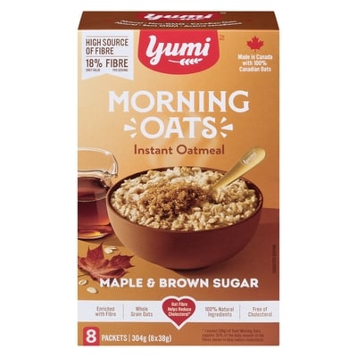 Yumi Organics Instant Oatmeal Maple & Brown Sugar 264 g, $1.52/100g