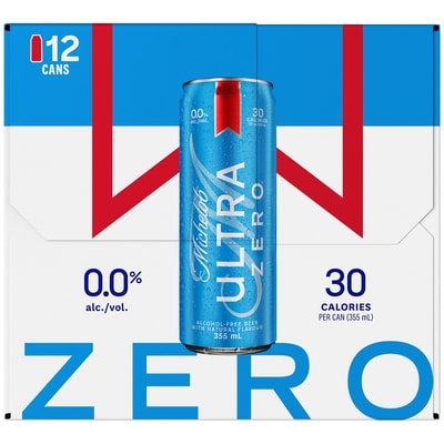 Michelob 0.0% alc./vol., Non-Alcoholic Beer 12x355.0 ml, $0.45/100ml