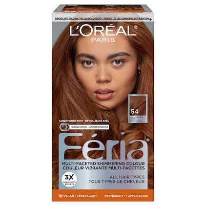 L'Oreal Paris Multi-Faceted Shimmering Colour 54 Spiced Copper Medium Natural Copper 1 ea, $17.49/1ea
