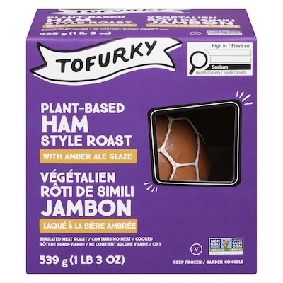 Tofurky Plant-Based Ham Style Roast With Amber Ale Glaze 539 g, $3.15/100g