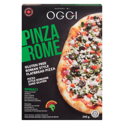 Oggi Pinza Rome Gluten-Free Roman Style Flatbread Pizza, Spinach 173 g, $6.93/100g