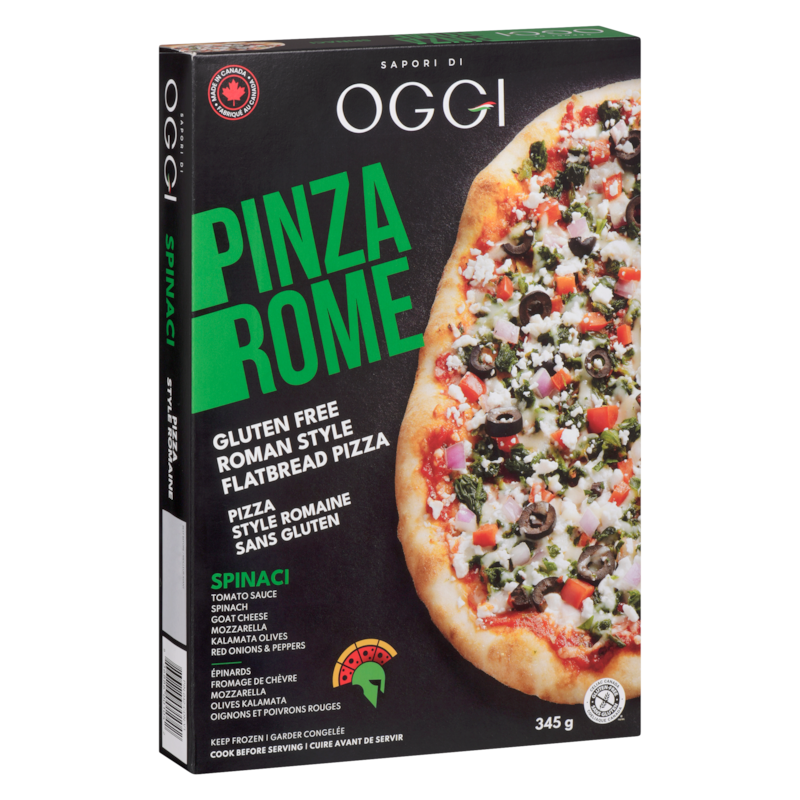 Pinza Rome Gluten-Free Roman Style Flatbread Pizza, Spinach