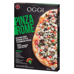 Oggi Pinza Rome Gluten-Free Roman Style Flatbread Pizza, Spinach