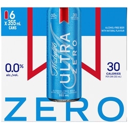 Michelob 0.0% alc./vol., Non-Alcoholic Beer 6x355.0 ml, $0.66/100ml