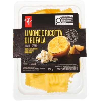 PC Collection noire Ravioli limone e ricotta di buffala 250 g, 2,80 $/100g
