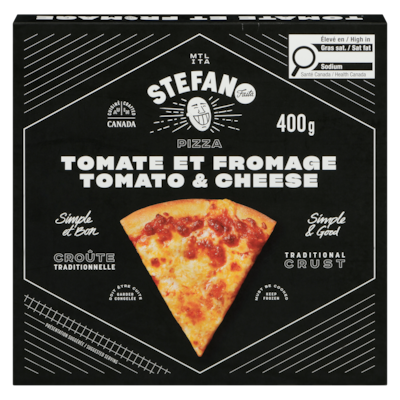 Stefano Faita Pizza tomate et fromage 400 g, 2,25 $/100g