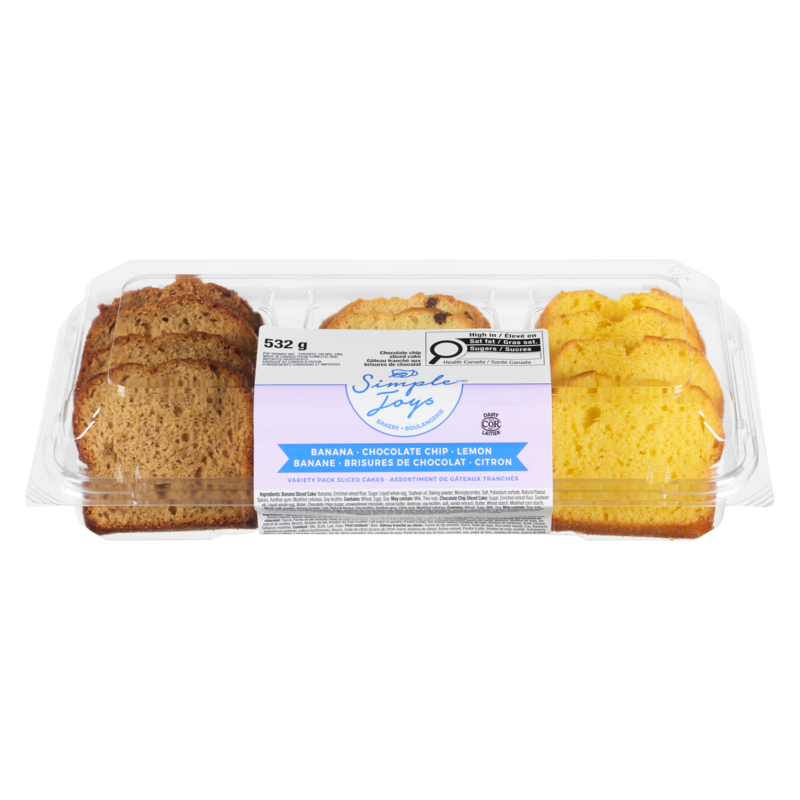 Sliced Loaf Cakes Trio - Banana, Chocolate Chips, Lemon