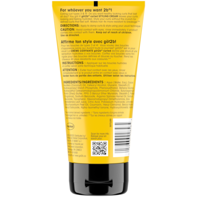 göt2b Crème coiffante curled, pour boucles de type 3 et 4
