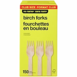No Name Birch Forks Club Size 150 Pack 150 ea, $0.07/1ea