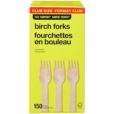 No Name Birch Forks Club Size 150 Pack 150 ea, $0.07/1ea