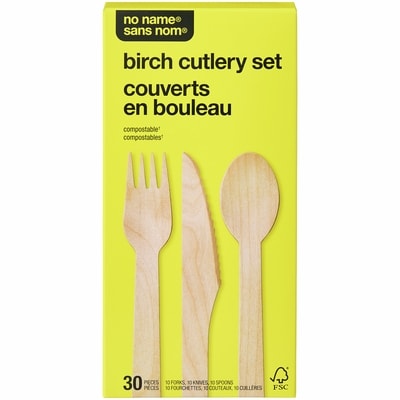 No Name Birch Cutlery Set 30 Pack 30 ea, $0.08/1ea