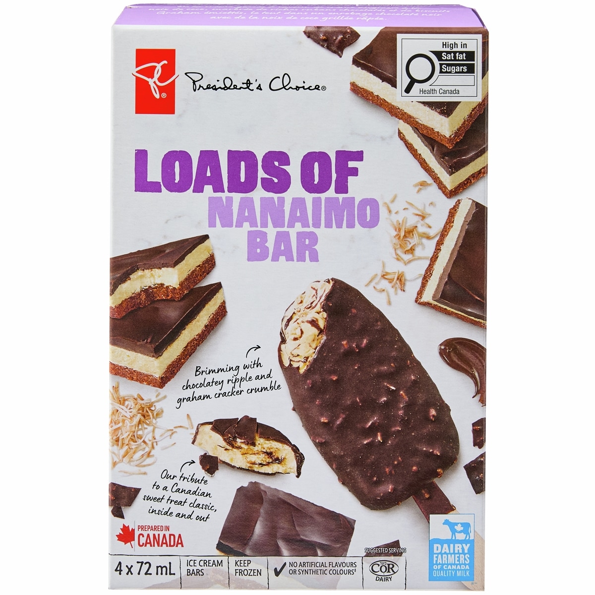 President's Choice Loads of Nanaimo Bar Ice Cream Bars