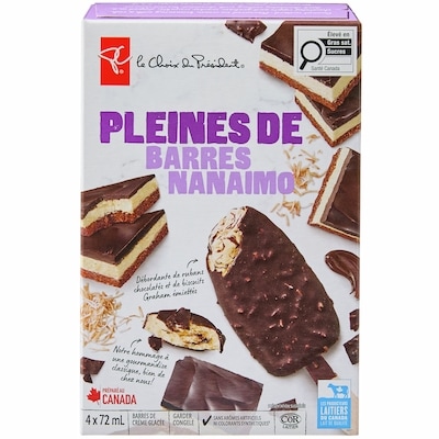 Barres de crème glacée Pleines de barres Nanaimo
