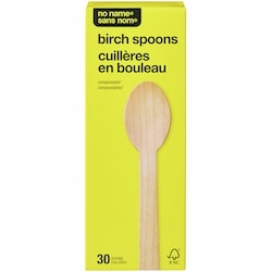 Sans Nom Lot de 30 cuillères en bouleau 30 ea, 0,10 $/1ch