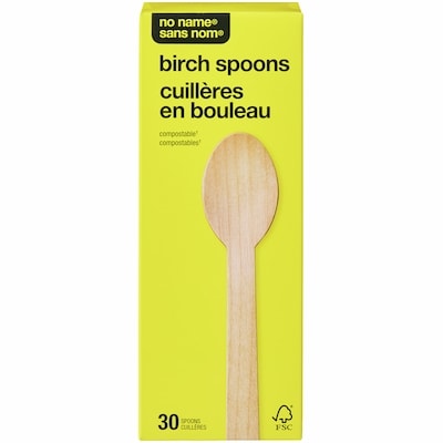 Sans Nom Lot de 30 cuillères en bouleau 30 ea, 0,08 $/1ch