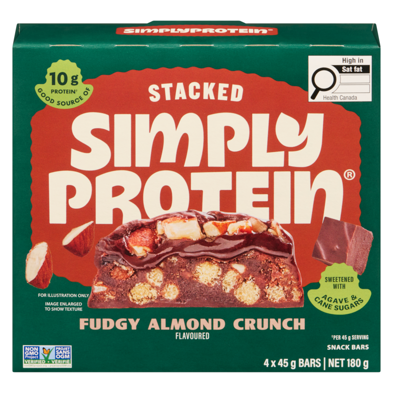 Snack Bars Stacked Fudgy Almond Crunch Flavoured