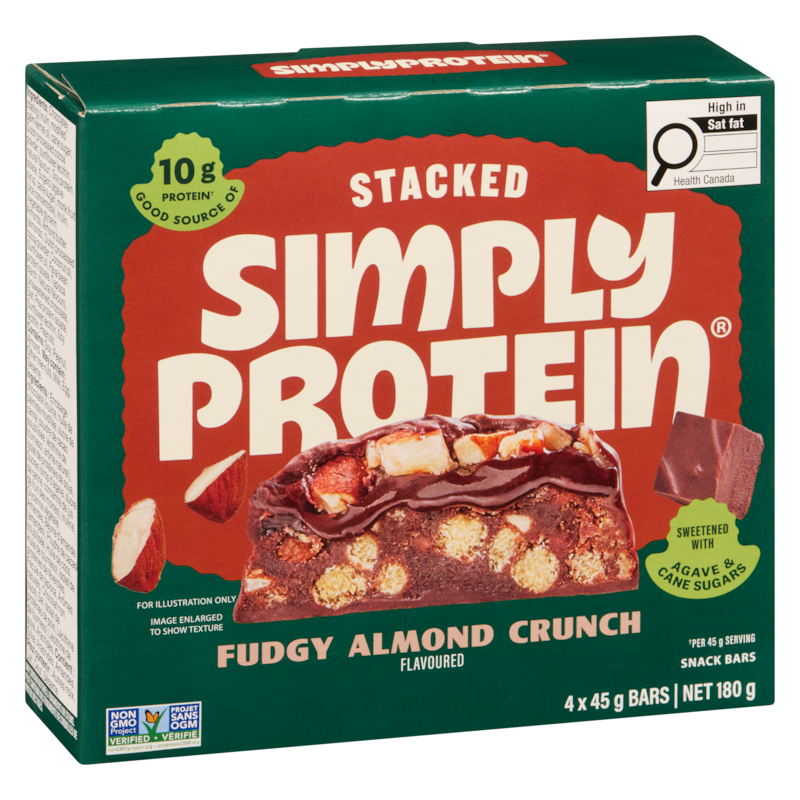 Snack Bars Stacked Fudgy Almond Crunch Flavoured