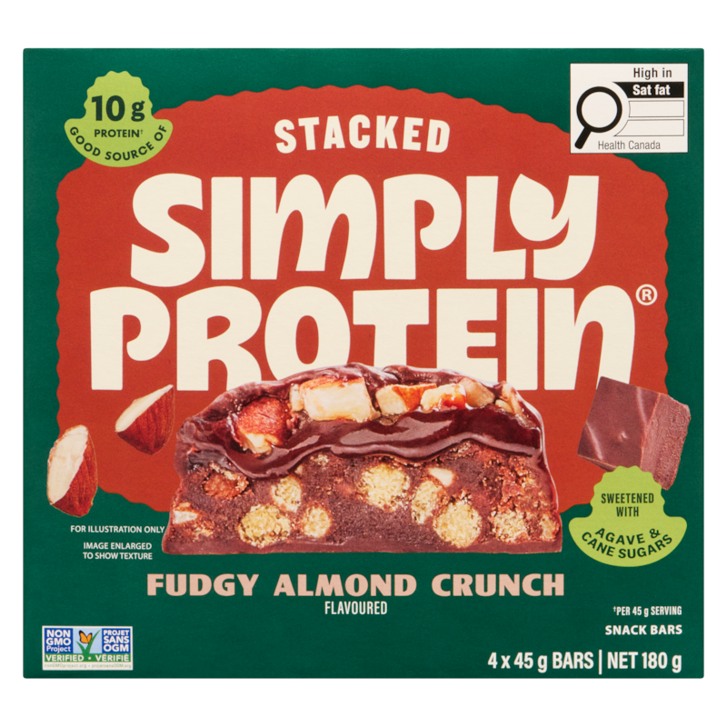Snack Bars Stacked Fudgy Almond Crunch Flavoured