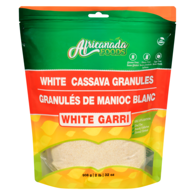 Africanada Granulés de manioc blanc white garri 908 g, 0,75 $/100g