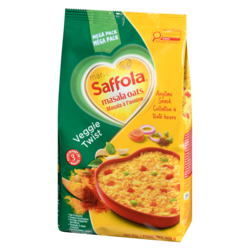Saffola Oats Masala Oats Veggie Twist Mega Pack - 500 g | Atlantic