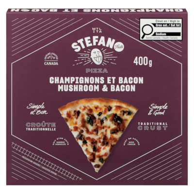 Stefano Faita Pizza Mushroom & Bacon 400 g, $2.25/100g