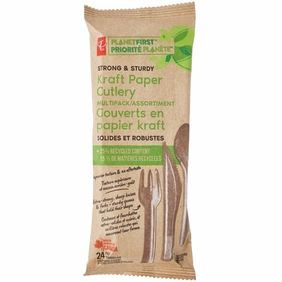 President's Choice Planet First Kraft Paper Cutlery - 24 Pack 24 ea, $0.14/1ea
