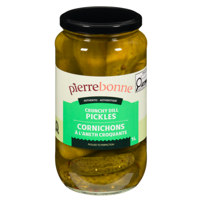 Pierrebonne Cornichon à l'aneth croquant 1 l, 0,75 $/100ml