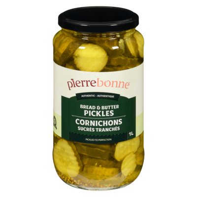 Pierrebonne Bread & Butter Pickles 1 l, $0.75/100ml