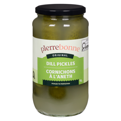 Pierrebonne Cornichons à l'aneth original 1 l, 0,75 $/100ml