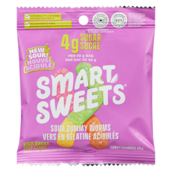 Smart Sweets Bonbons vers en gélatine acidulés 50 g, 9,98 $/100g
