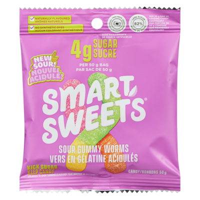 Bonbons vers en gélatine acidulés