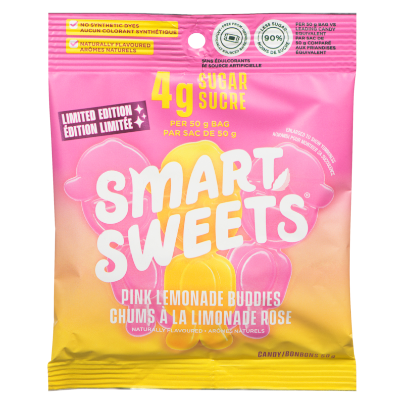 Smart Sweets Candy, Pink Lemonade Buddies - 50 g | Zehrs