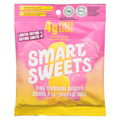 Smart Sweets Bonbons, chums à la limonade rose 50 g, 8,00 $/100g