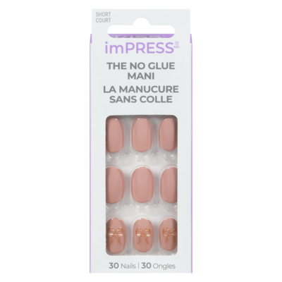 Kiss Kiss Impress Nails - Close To You, Pink And Gold, Oval, Short, 30 Ct Pink 1 ea, $15.49/1ea