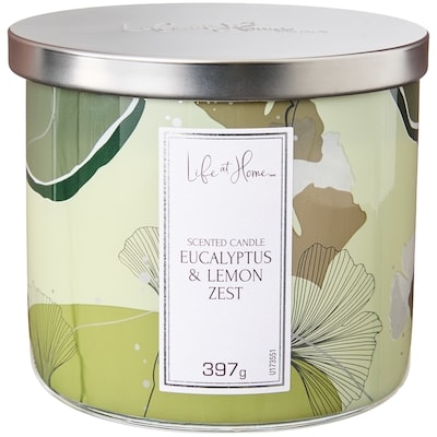 Life at Home Eucalyptus and Lemon Zest Scented Candle 1 ea, $16.00/1ea