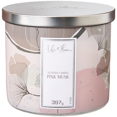 Life at Home Pink Musk Scented Candle 1 ea, $16.00/1ea
