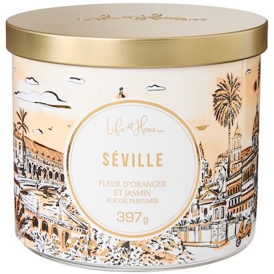 Life at Home Bougie parfumée Séville – fleur d’oranger et jasmin 1 ea, 16,00 $/1ch