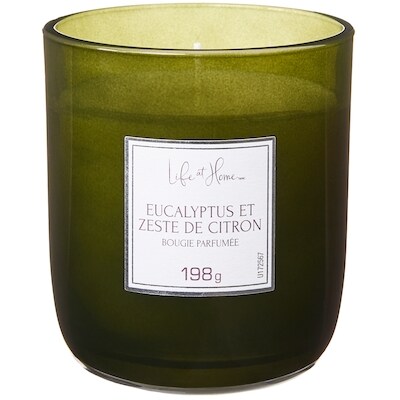 Life at Home Bougie parfumée Eucalyptus et zeste de citron 1 ea, 10,00 $/1ch