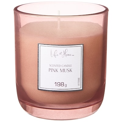Life at Home Pink Musk Scented Candle 1 ea, $10.00/1ea