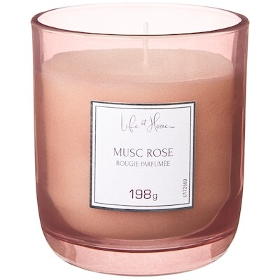 Life at Home Bougie parfumée Musc rose 1 ea, 10,00 $/1ch