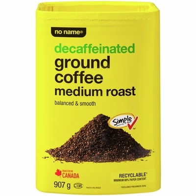 No Name Decaffeinated Medium Roast Ground Coffee 907 g, $1.76/100g