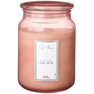 Life at Home Pink Musk Scented Candle 1 ea, $19.00/1ea