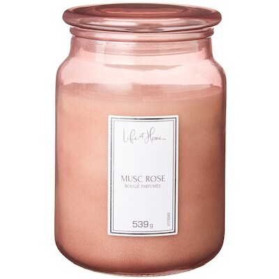 Life at Home Bougie parfumée Musc rose 1 ea, 19,00 $/1ch