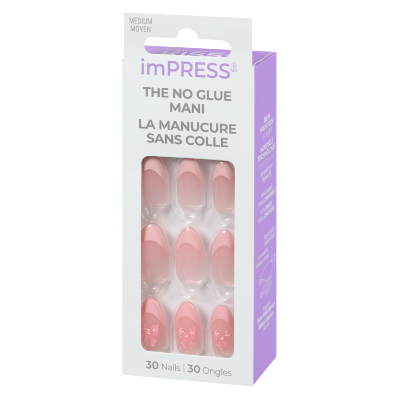Impress Nails - Glow Muse, Pink, Coffin, Medium Pink