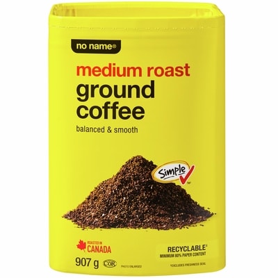 No Name Medium Roast Ground Coffee 907 g, $1.98/100g