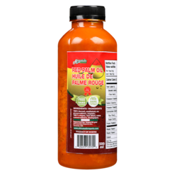 Africanada Huile de palme rouge 500 ml, 1,25 $/100ml