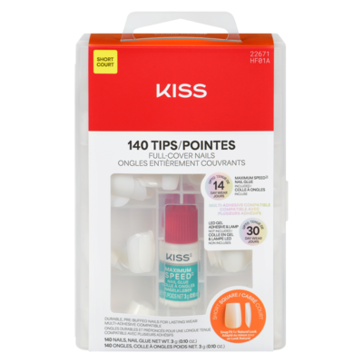 Kiss Ongles entièrement couvrants carré court 1 ea, 17,99 $/1ch